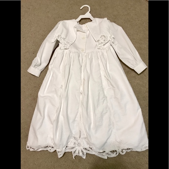 Copper Key White Lace Dress w/slip - Picture 1 of 5